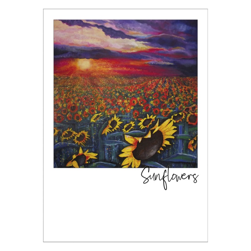 Sun on the Sunflowers Postcard